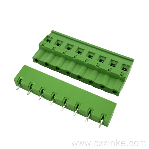 7.62MM pitch plug-in terminal block plug with sealed straight pin male and female connector